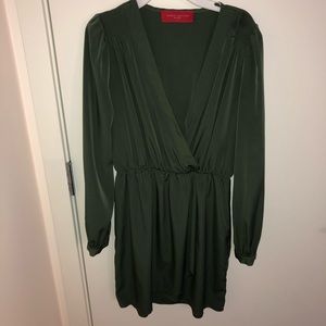 Emerald green long sleeve dress